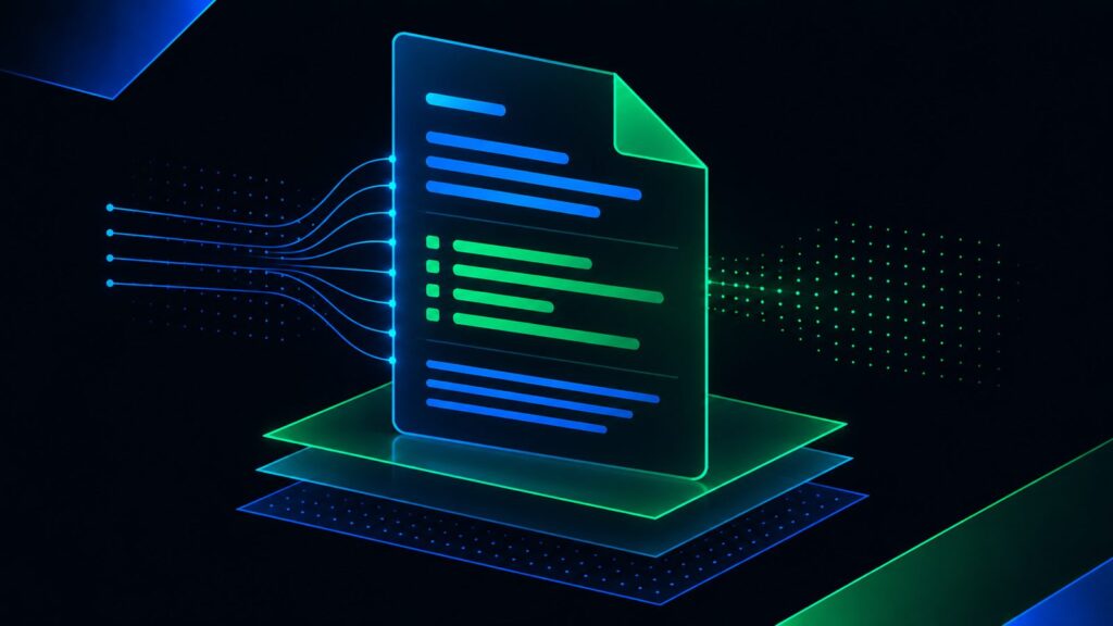 Abstract data visualization representing AI search statistics and citation trends in 2026