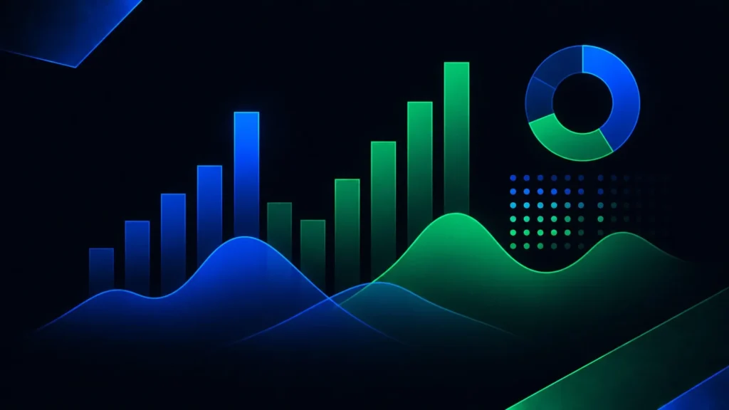 Abstract geometric graphic representing a 12-step generative engine optimization framework