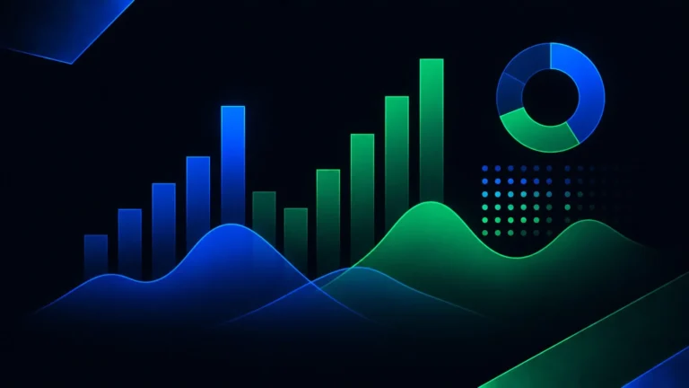Abstract geometric graphic representing a 12-step generative engine optimization framework