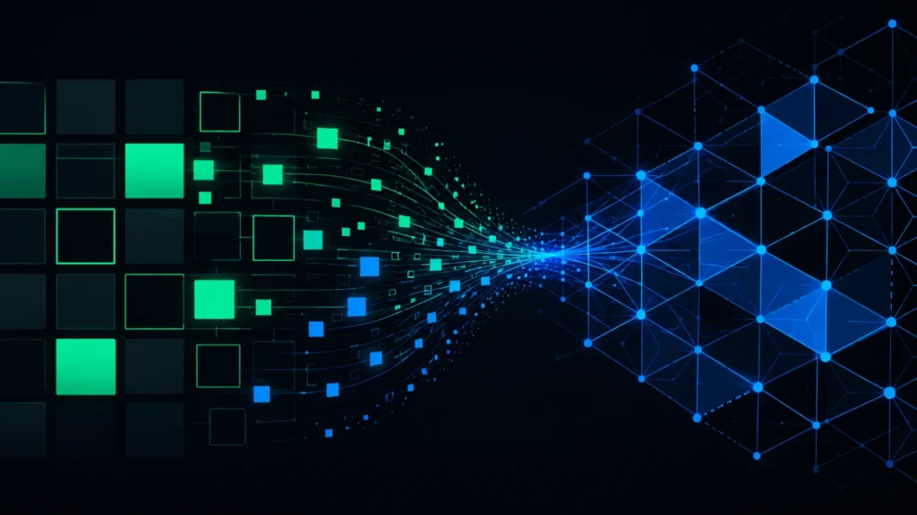 Abstract illustration representing website migration and SEO services